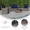 Flash Furniture Aransas Series 4 Piece Light Gray Patio Set with Navy Back Pillows and Seat Cushions JJ-S351-GYNV-GG - alternate 10